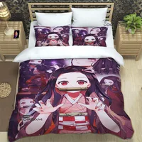 Demon Slayer Printed Bedding Sets exquisite bed supplies set duvet cover bed comforter set bedding set luxury birthday gift 1