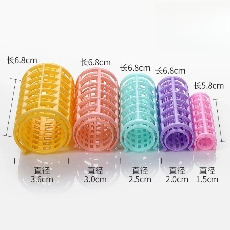 12Pcs Heatless Hair Curler No Heat Hair Rollers Plastic Lazy Curls Root Perm Rods Bangs Curling Rod Styling Tools