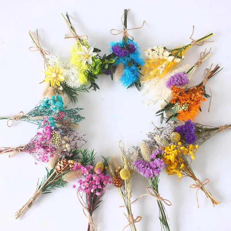 Bouquet Natural Dried Flowers Decoration  Small Bouquets Dried Flowers  Decoration - Dried Flowers - Aliexpress