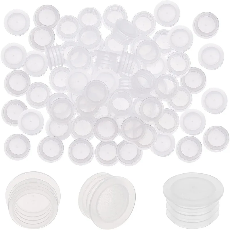 Silicone Stoppers 5 Size 50PCS Salt and Pepper Shaker Stoppers Plastic Salt Shaker Plug Stopper 1/2 to 7/8 Inch Replacement Plug Bottle Caps