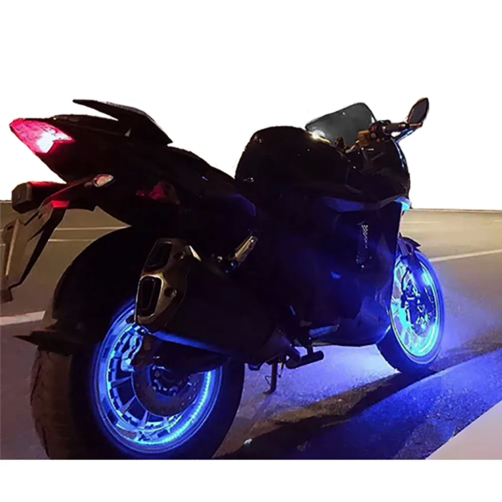 53.15in motorcycle multi-color flash lamp scooter decorative lamp refitting led running water waterproof strip motorcycle led lights motorcycle accessories led lamp strip led atmosphere light