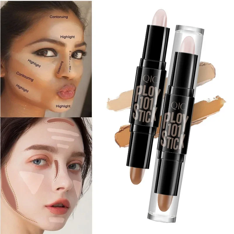 Double Head Shaping Stick Cosmetics Makeup for Women Side Face Shadow Highlight Contour Makeup Pencil Waterproof Durable Make Up