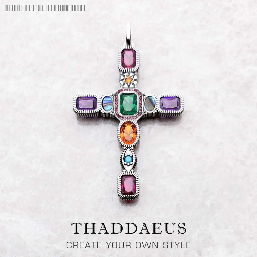 PendantColourfulCross2022BrandNewFineJewelryEuropeTalisman925