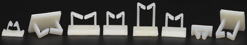 Description Picture 3 of itemWT-1 WT-2 WT-3 WT-4 WT-1216 White Nylon Plastic Table Computer Wire Cable Holder Self-Adhesive Fixed Seat Tie Mount Clamp Clip