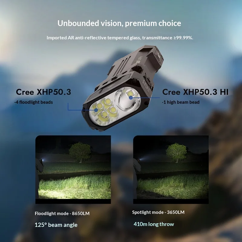 판매 WUBEN X1 PRO 손전등 12300 루멘 슈퍼 브라이트 고출력 충전식 장거리 휴대용 야외 캠핑 하이킹용