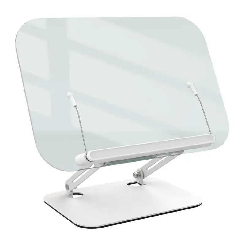 

Book Stand For Reading Foldable Acrylic Book Holder Transparent Desk Riser Hands-Free Study Supplies Desk Stand For E-Readers
