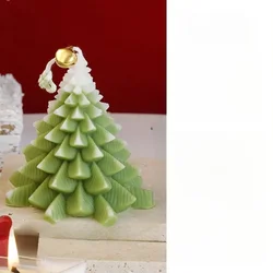 Handmade Christmas Tree Candles for Holiday Decor and Gifts (Light green 1pc)
