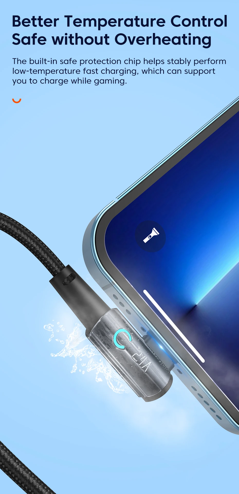 Toocki 90 Degree USB Cable for iPhone 14 13 12 11 Pro Max Pro Max 8 7 Plus 2.4A USB Lightning Cable for iPhone iPad Gaming Wire