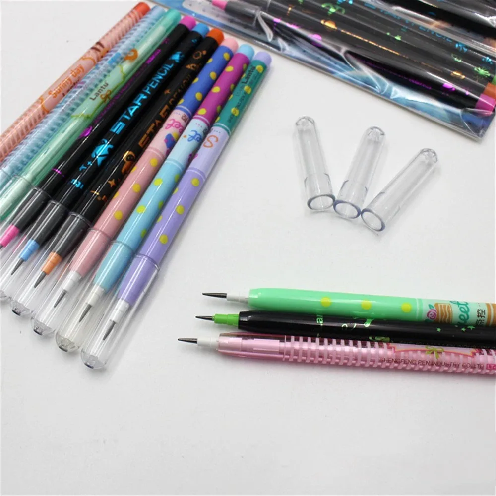4/16PCS Colorful Non-sharpening Pencils Cute Cartoon Students Writing Pens School Stationery Pencil for Kids Office Supplies 3
