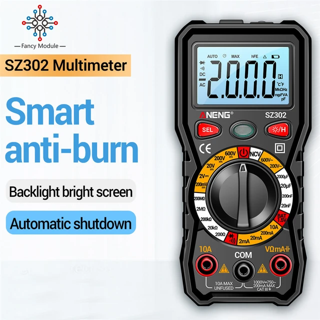 AC DC 220V Multimetro digitale professionale Multimetro Auto voltmetro  resistenza condensatore di tensione Ohm diodo NCV Tester Handhold -  AliExpress