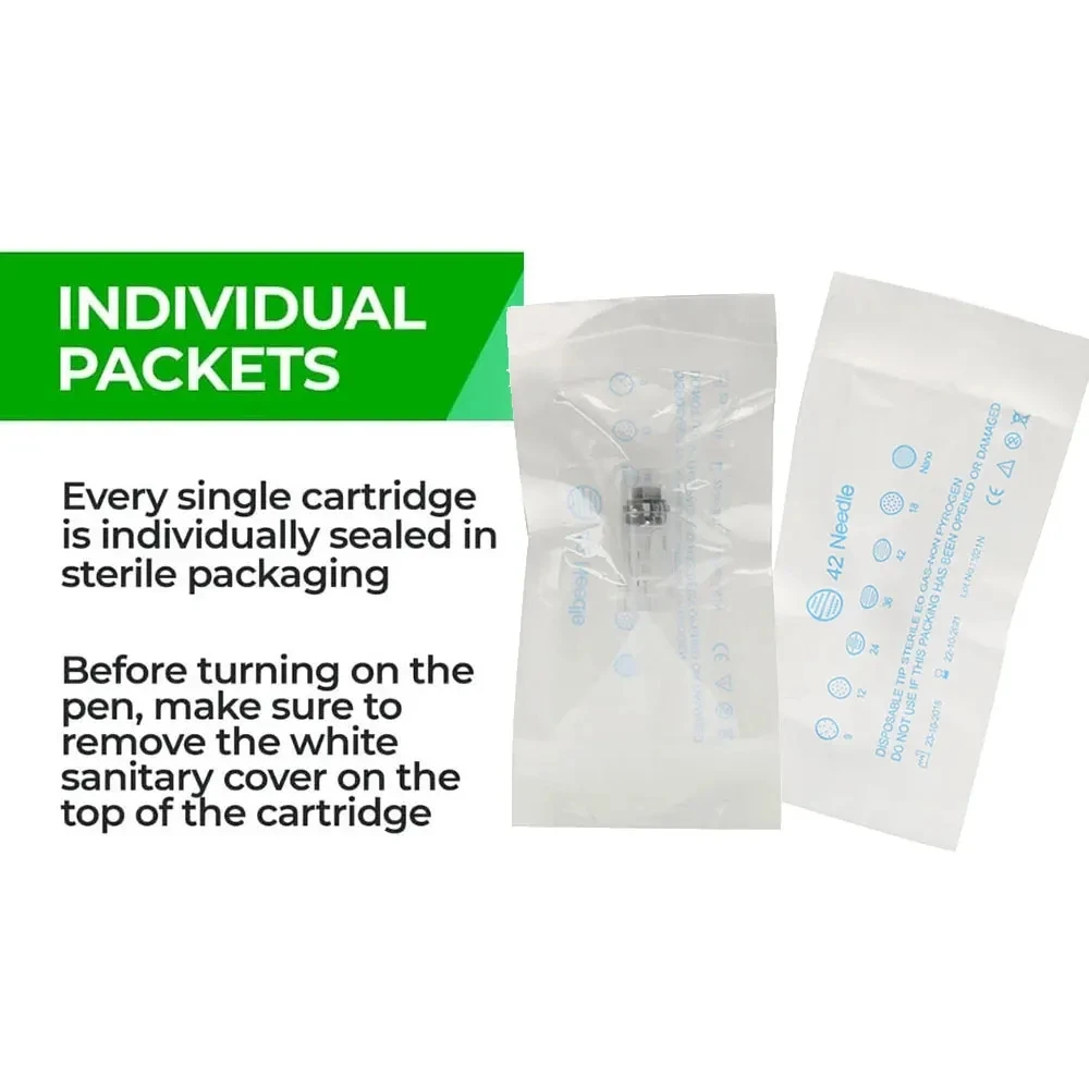 Dr.Pen Ultima N2/M5/M7/E30 Needle Cartridges-Ekai Original Derma Pen N2 M5 M7 E30 Replacement Parts (10 pcs) with microneedling needle cartridge microneedling cartridge