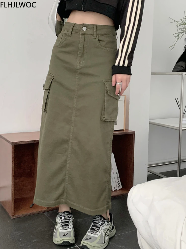 Long Maxi Denim Skirts New Design Autumn Women Fashion European