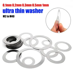 Premium Ultrathin Flat Washer Set - 304 Stainless Steel, 0.1 to 1mm Thickness, High Quality, 50/10pcs - 50pcs M4x8xThick