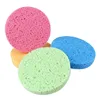 10pcs 8cm Face Round Makeup Remover Tool Natural Wood Pulp Sponge Cellulose Compress Cosmetic Puff Facial Washing Sponge 4