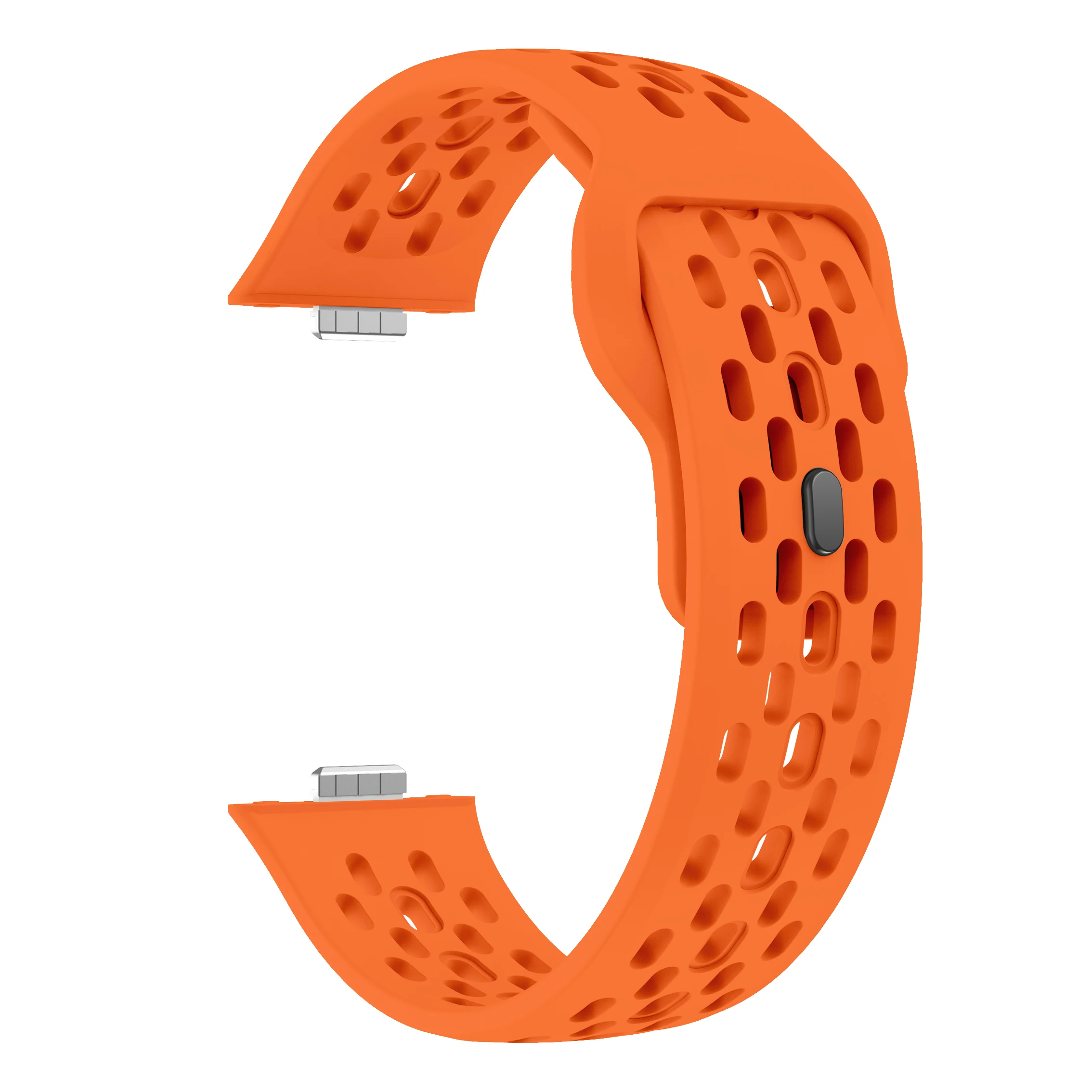 Breathable Mesh Silicone Watch Strap with Reserve Buckle