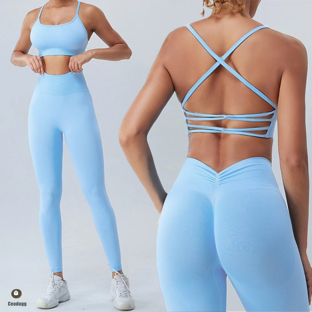 V Back Yoga Pants Women Fitness Running High Waist Slim Tights Push Up Sport Leggings Gym Athletic Quick Dry Workout Female XP17