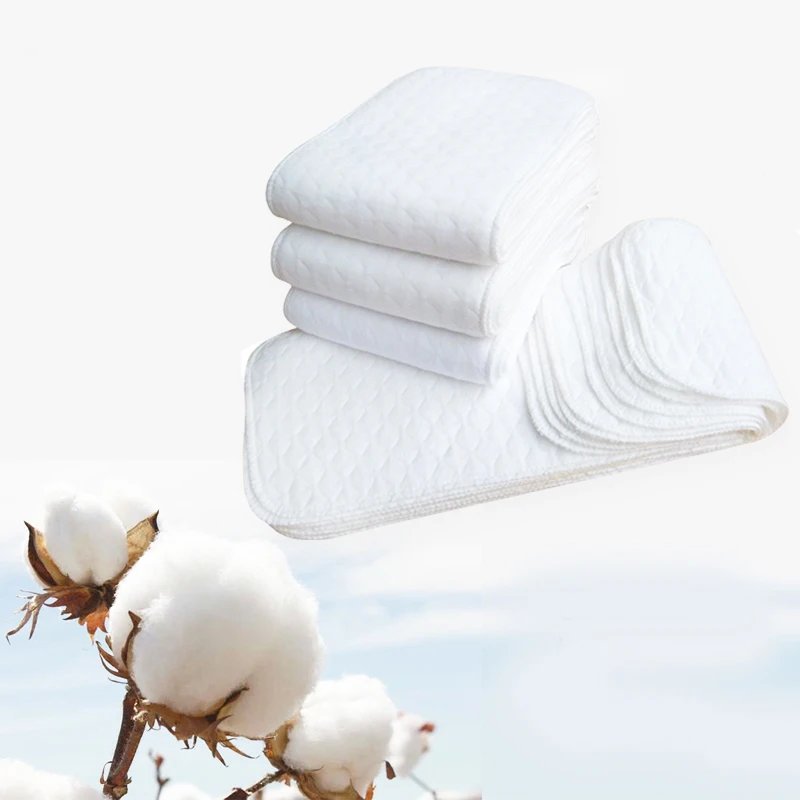 Disposable Diaper Liner Baby Nappies Reusable Baby Infant Newborn Cloth Diaper Nappy Liners Insert 3 Layers Cotton