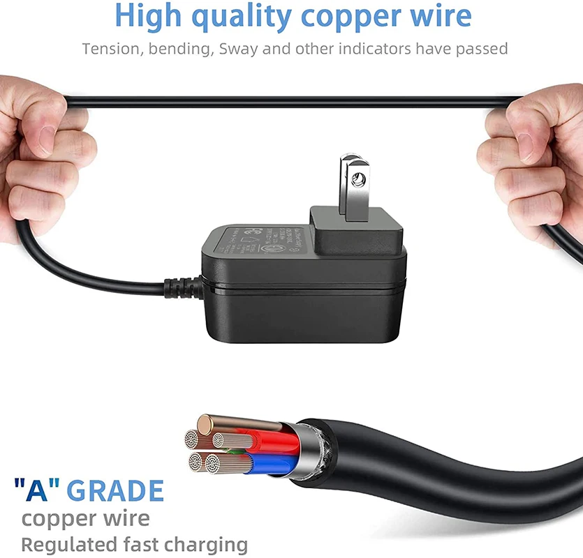  Security-01 AC to DC 5V 2A Power Supply Adapter, Plug 3.5mm x  1.35mm, with 5.5mm x 2.1mm Connector, UL Listed FCC : Electronics