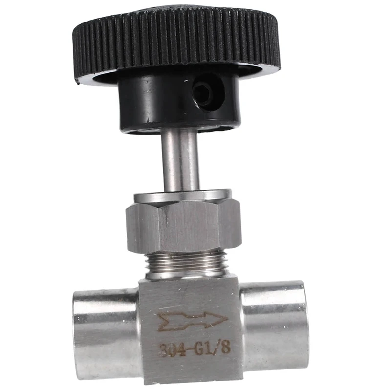 

BSP Equal Female Thread SS 304 Stainless Steel Flow Control Shut Off Needle Valve