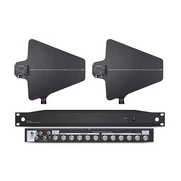 UA844 전문가용 USB 마이크 앰프 (XLR 커넥터 포함) 무선 통신용 10채널 안테나 분배 시스템