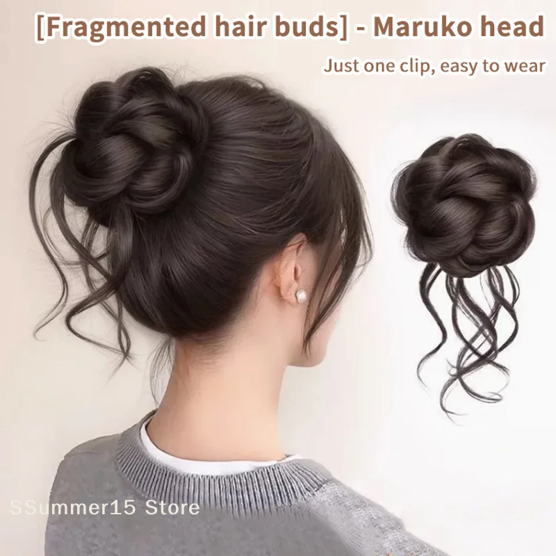 Nuovo Chignon Sintetico a Coda di Cavallo con Clip, Extension per Capelli Ricci e Voluminosi per Donna - immagine 2