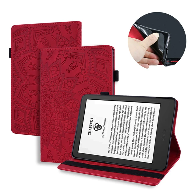 For Kindle 2022 Case 6 inch 11th Gen Flower 3D Emboss PU Leather Cover For  Funda Kindle 11 Generation 2022 Case Model c2v2l3