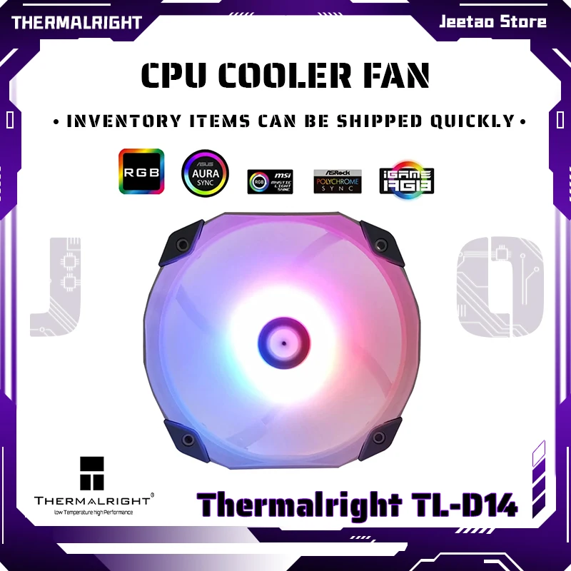

Thermalright TL-D14 RGB PWM Quiet S-FDB Bearing Industrial-grade Non-standard 140mm Computer Case CPU Cooling Fan