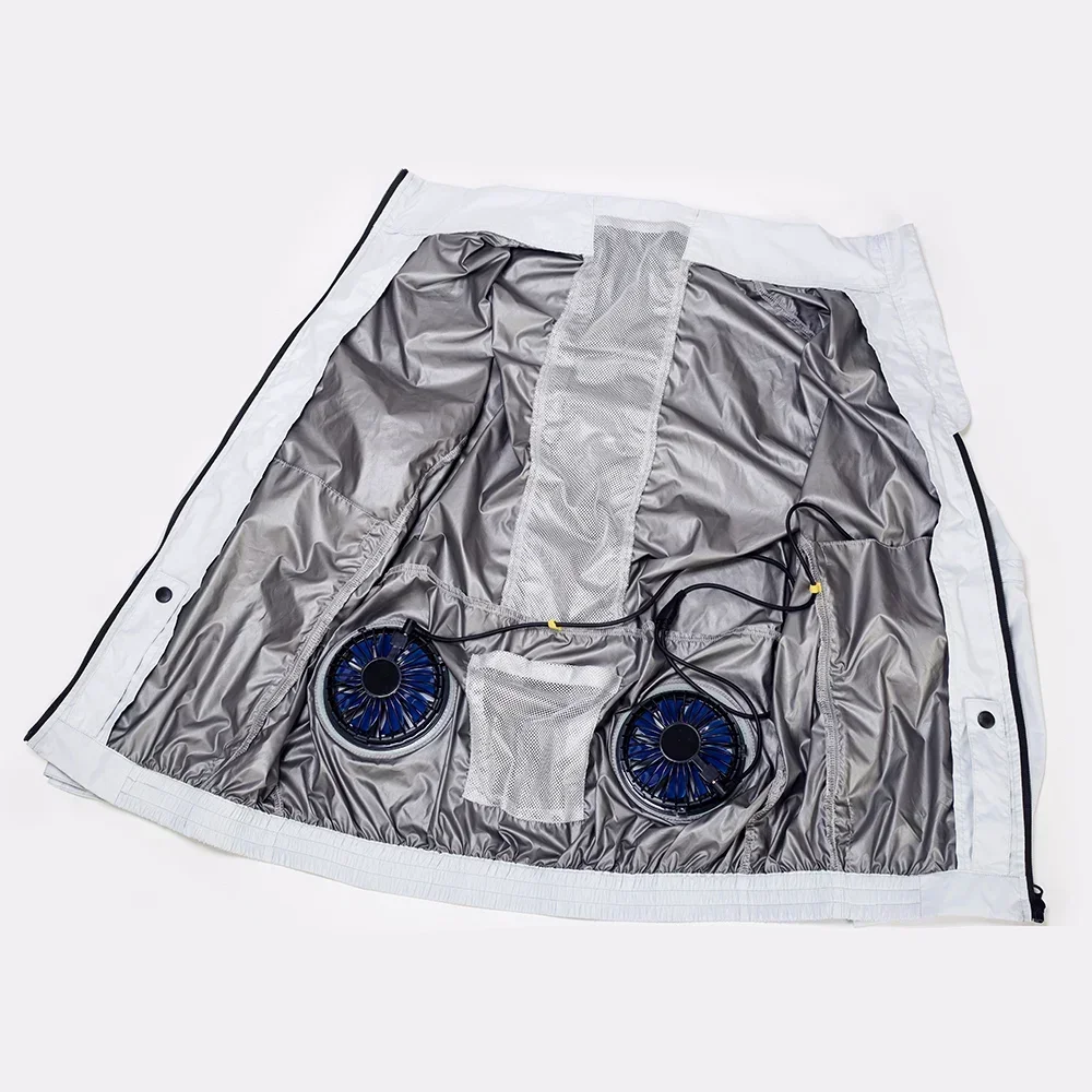 Cooling Vest Ice Fan Vest 5V 12V Cable Outwear Air Conditioner Clothes Breathable Sleeveless Work Jackets Summer Camping Fishing