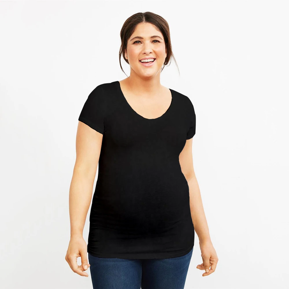 2020 Loading Women Maternity Short Sleeve Tops T-shirt Pregnancy Funny Clothes for Pregnant Maternity Hot Sale T-shirt Drop Ship 4