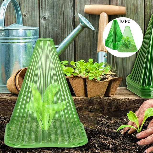 Kerti Clochok Növényekhez, Újrahasznosítható Növényi Csengőhöz, Megvédi A Növényeket Madaraktól, Fagytól, Csigáktól Stb., 7,7 "D X 8,7" H, Zöld (Zöld-1