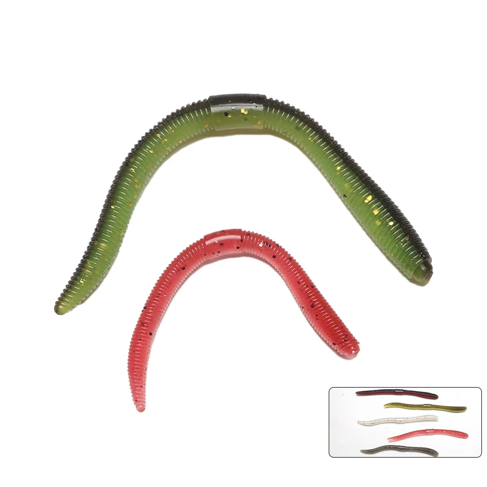 

Silicone 2.4g/6.4g Soft Bait Trick Worm Leurre Souple For Carp Trout All Fish Iscas Artificial Soft Fishing Lures Stick Worms