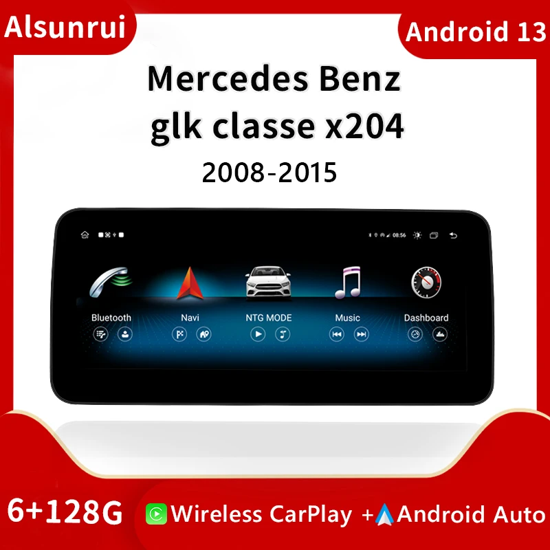 

12. 31920*720 Wireless Carplay Android 12 Car Stereo For Mercedes Benz GLK Class X204 2008-2012 Radio Screen Multimedia GPSAudio