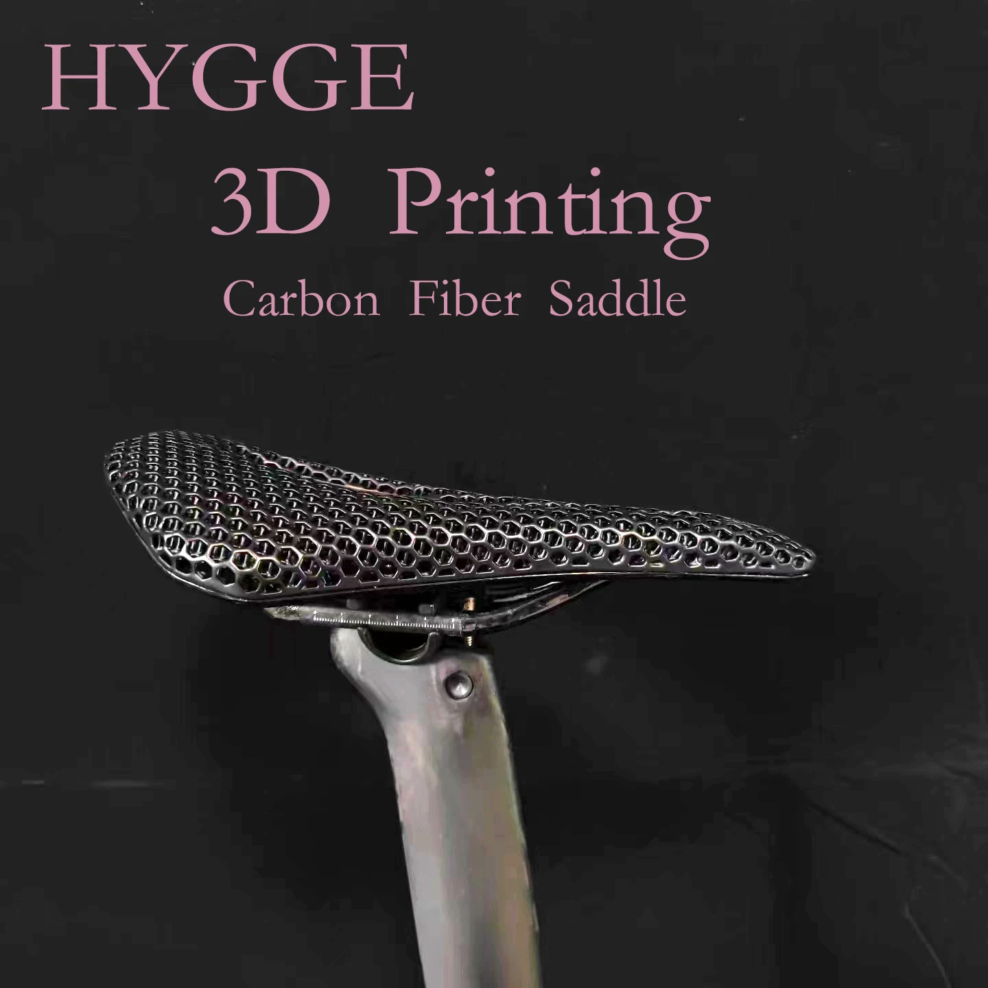 HYGGE-Selle de vélo en fibre de carbone avec impression 3D, r64
