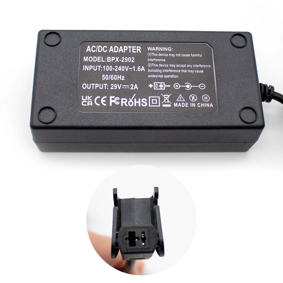 Aicharynic Voeding 29V 2A Recliner AC / DC Adapter 2-pins transformator met Power Cord voor lift stoel