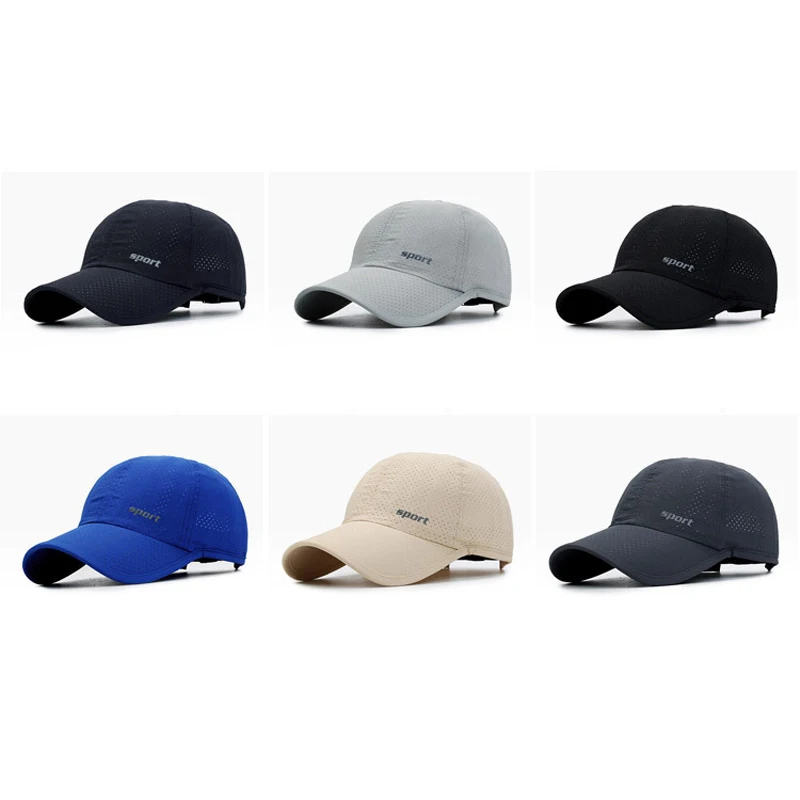 

Summer Baseball Cap Quick-drying Hat Unisex Breathable Sports Back Buckle Hat Bone Baseball Cap Summer Sunscreen Baseball Cap