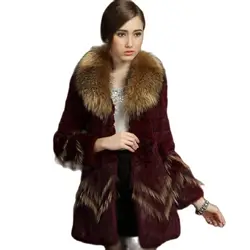 New cold winter jacket women real raccoon fur Sable collar winter coat women fashion casual 100% natural fur Complete fur
