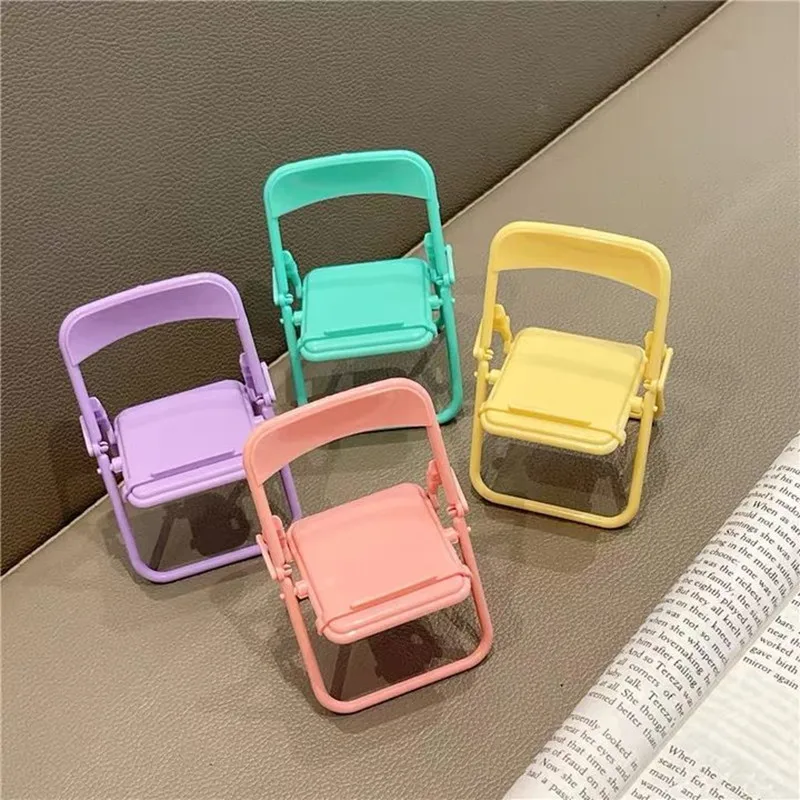 car dashboard phone holder Universal Cute Chair Macarone Phone Holder Adjustable Foldable Phone Support Sweet Lazy Bracket For IPhone 13 Desk Mount Stand car vent phone holder