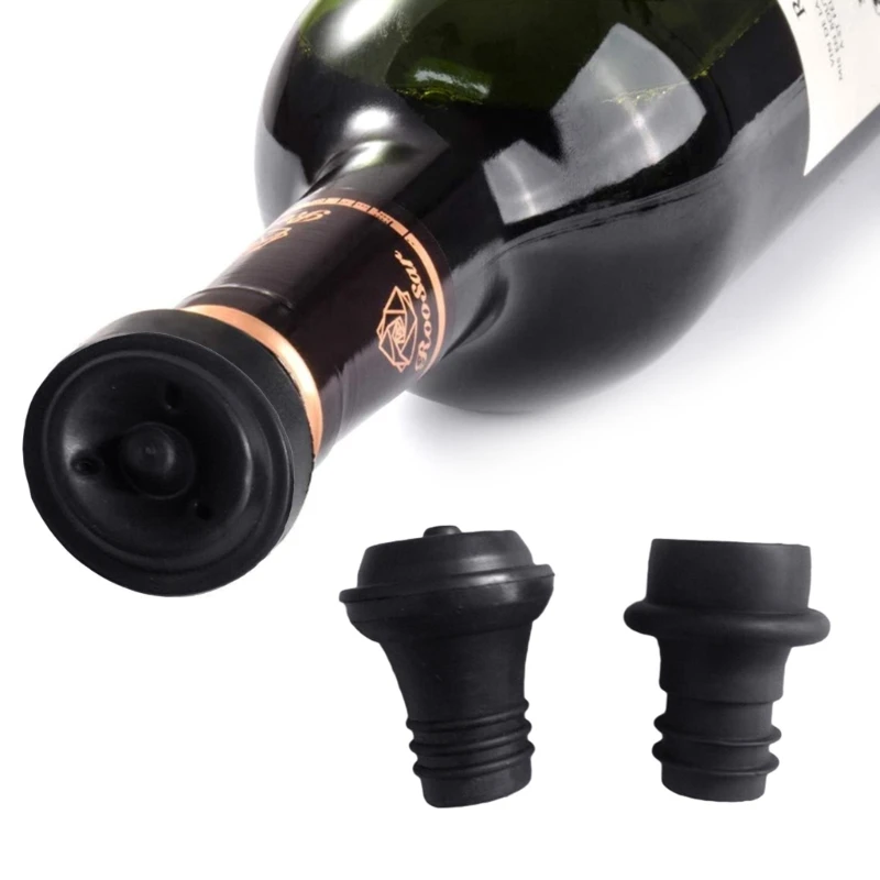 5 /10 Pcs Leak-Free Wine Stopper Preserver Home Vacuum Wine Saver Pump Silicone Bottle Stopper Sealed Bottle Topper Q1FD Wine Stopper Wine Stoppers