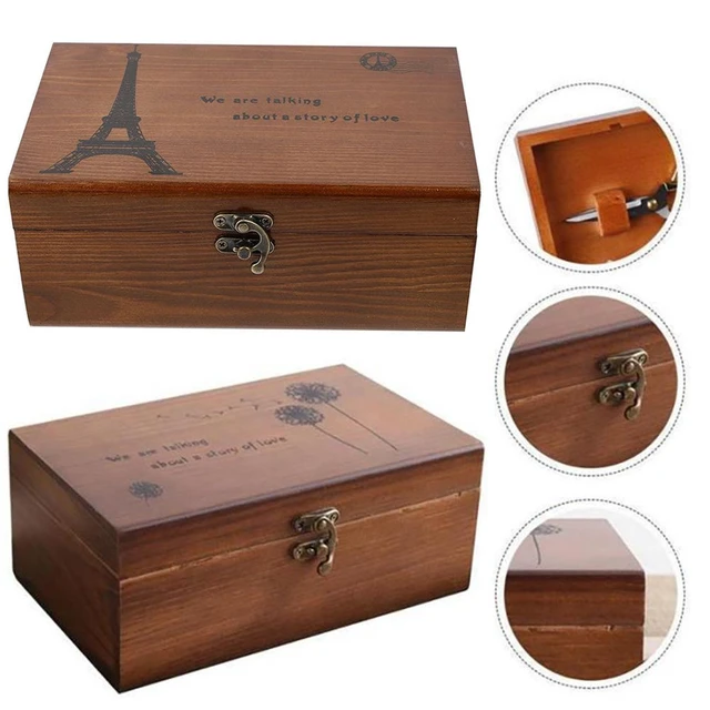 Wooden Sewing Box Empty Box Organizer for Jewelry Cosmetic Travel Pattern  Accessories Compact DIY Sewing Box Basket - AliExpress