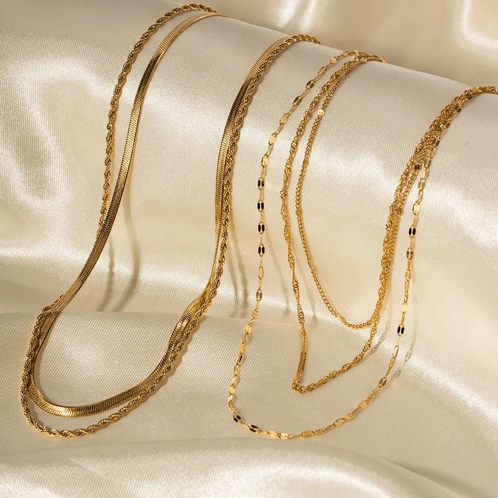 268950-8a69ce.jpg Simple Fashion Stainless Steel Chain Multilayer Necklace For Women Golden Hypoallergenic Trendy Jewelry Party Gift Simple Fashion Stainless Steel Chain Multilayer Necklace For Women Golden Hypoallergenic Trendy Jewelry Party Gift Mallzona