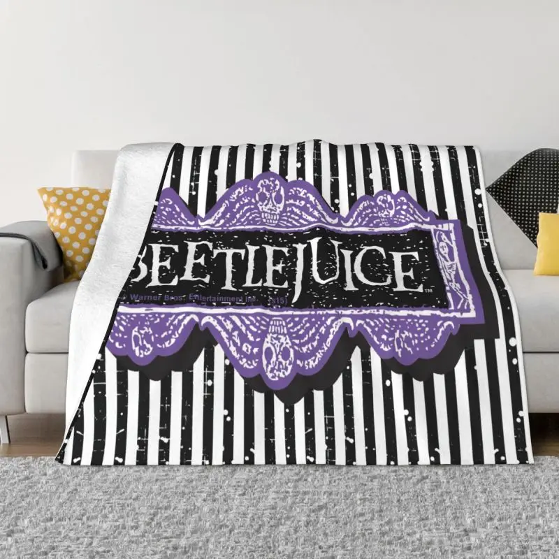 Horror Beetlejuice Film Tim Burton Blankets Warm Flannel Throw Blanket