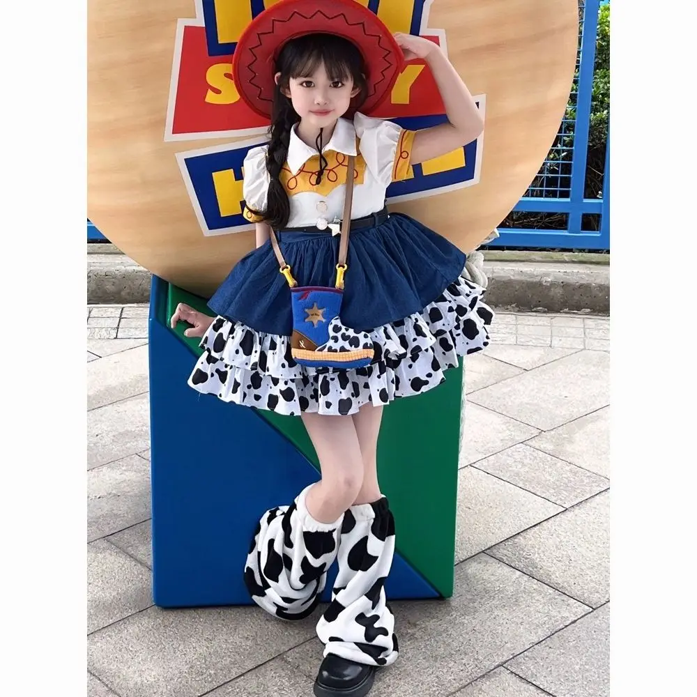 Disney Girls Dresses Maschera Toy Story Jessie Costume Halloween Carnival Party Stage Play Masquerade Dress Up Regalo Per Bambini