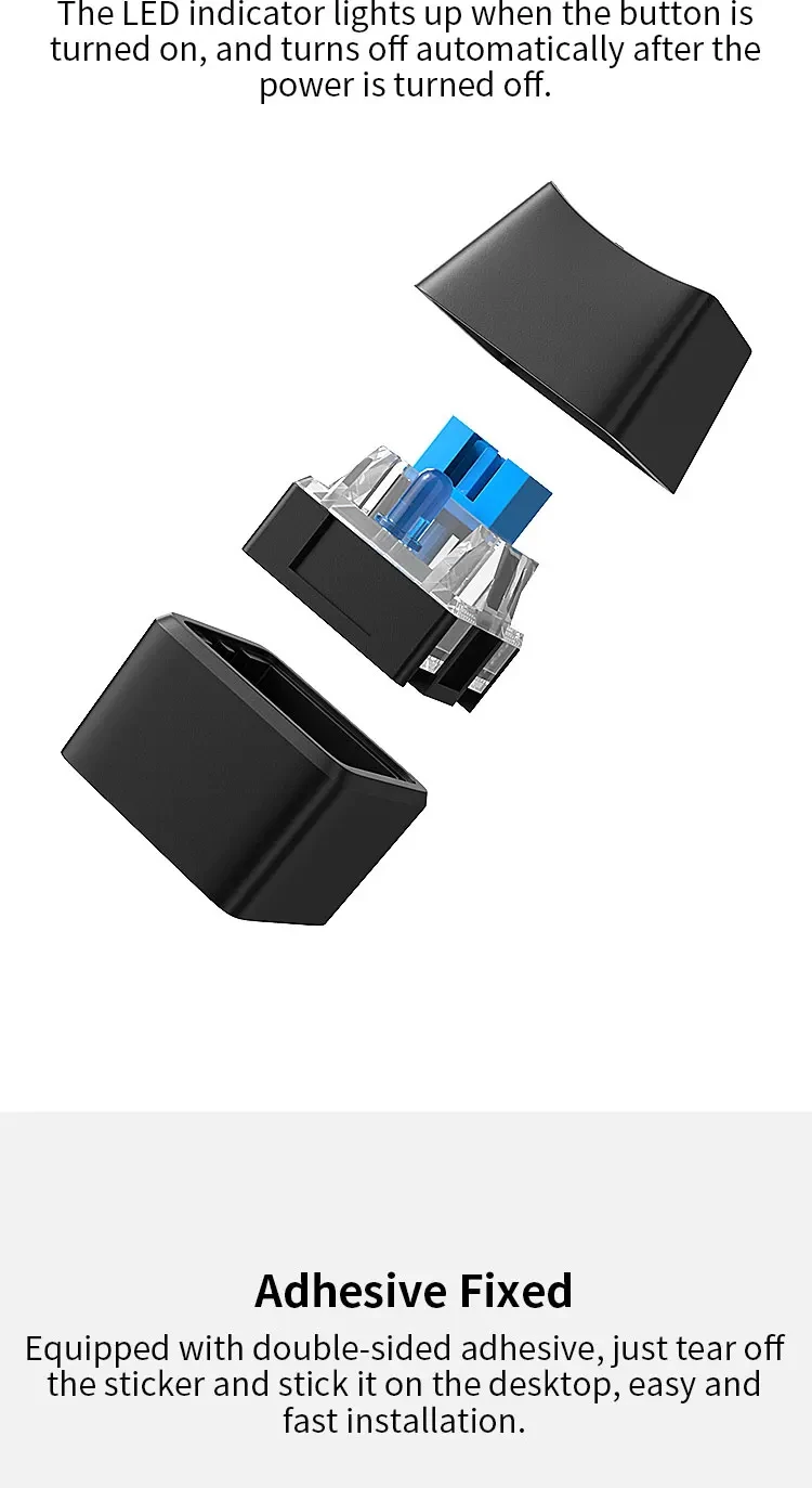 TEUCER KG-01 Desktop Switch 1.65M Computer Button Desktop Switch PC Motherboard