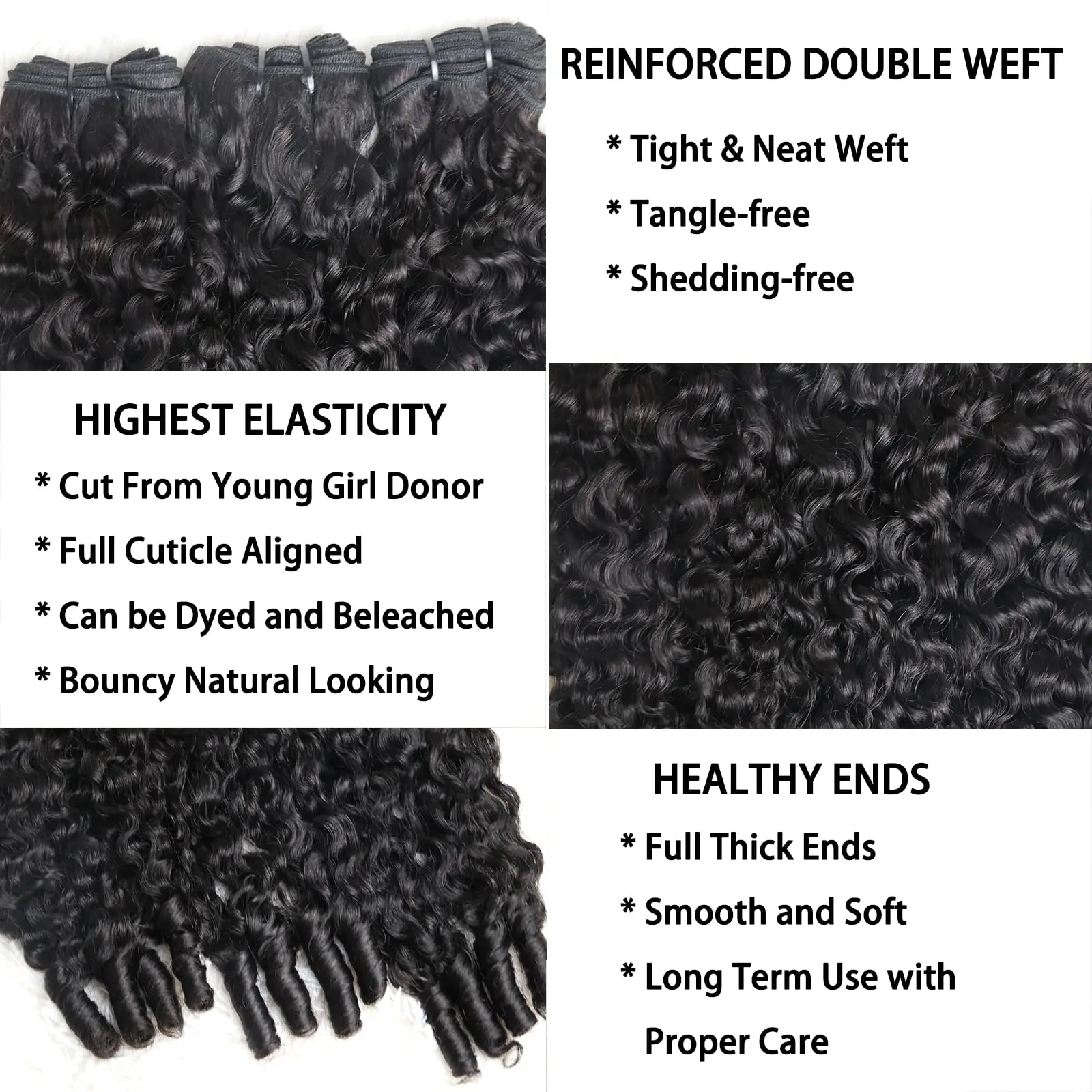 10"-32" Pissy/Funmi/ Burmese Pixie Curly Brazilian Human Hair Weave 1/3/4 Bundles Deal Hair Extension Raw For Women Double Weft
