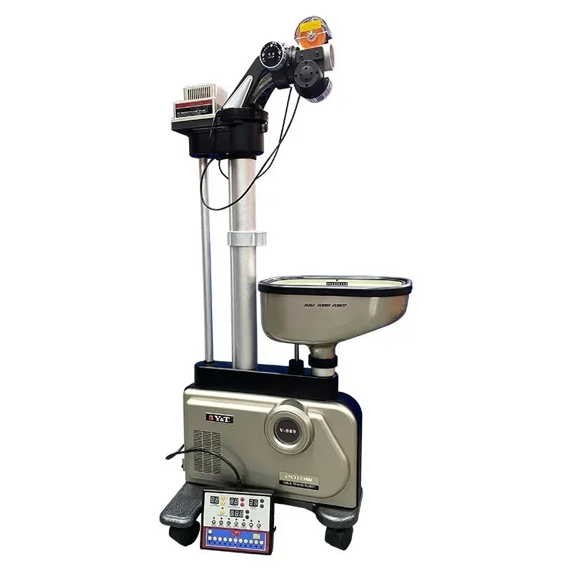 

Y&T V989-2019 Professional Table Tennis Serve Machine Robot Floor-mounted Fully Automatic Training Partner Table Tennis Robot