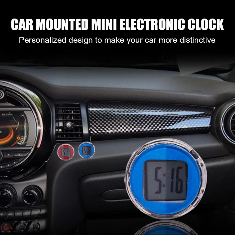 Mini Digit Watch Car Clock Mini Electronic Clock Waterproof Car Auto Bicycle Watch Dashboard Motorcycle In G1N2