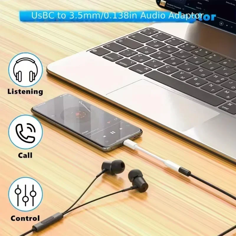 Universal Type C to 3.5mm Audio Adapter Cable