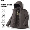 JNLN Unisex Waterproof Fleece Jackets Winter Windproof Thermal Windbreaker Men Women Hiking Camping Skiing Climbing Raincoat