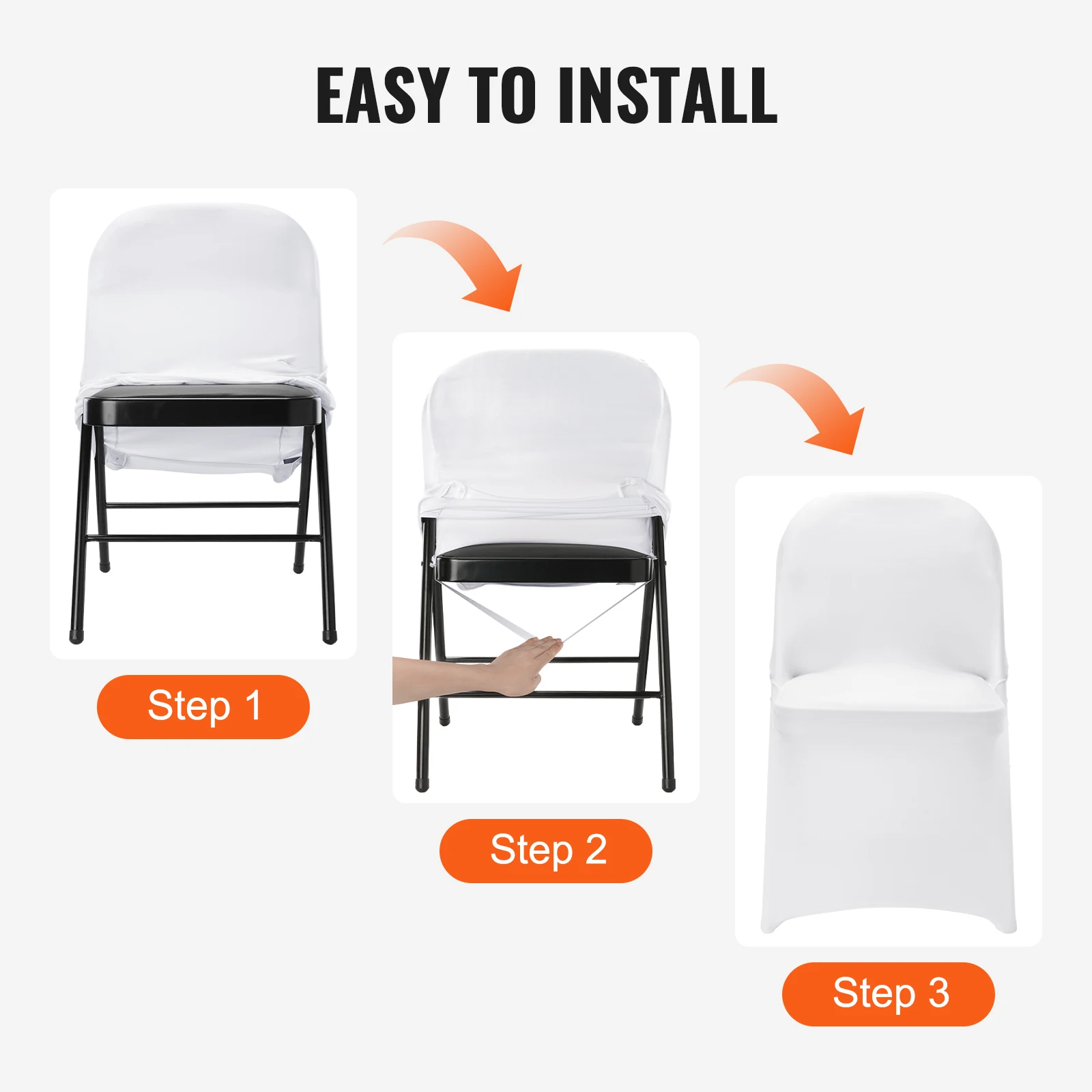 Universal Spandex Folding Chair Covers for Events