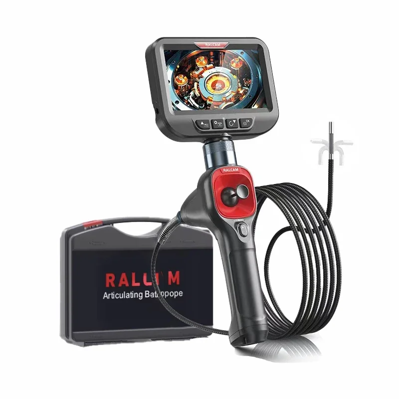 360° Articulating Borescope 6.2mm 4 Ways 3m wires IPS Automotive Inspection Camera 6 Adjustable LED Lights 3